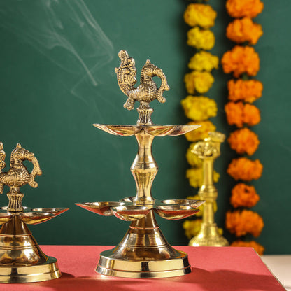 Brass Peacock Diya/Lamp
