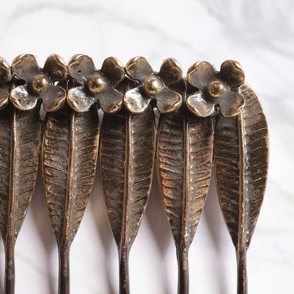 Brass Leaf Wall Key Hanger (6 Inch)