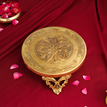 Brass Pooja Chowki (2.8 Inch)