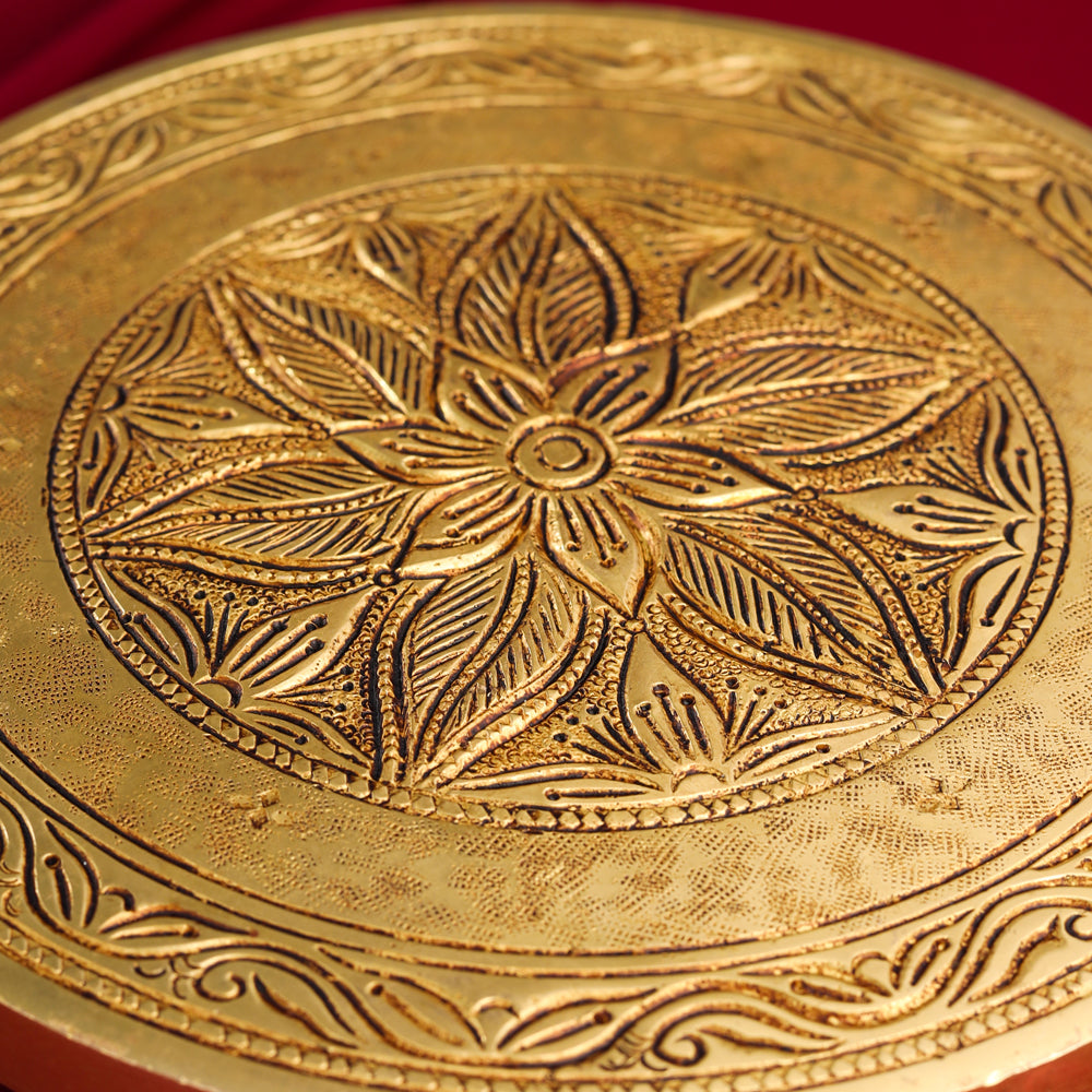 Brass Pooja Chowki (2.8 Inch)