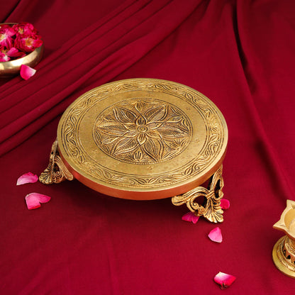 Brass Pooja Chowki (2.8 Inch)