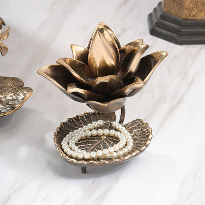 Brass Decorative Urli With Flower Showpiece