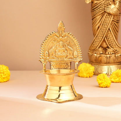 Brass Gaja Lakshmi Diya