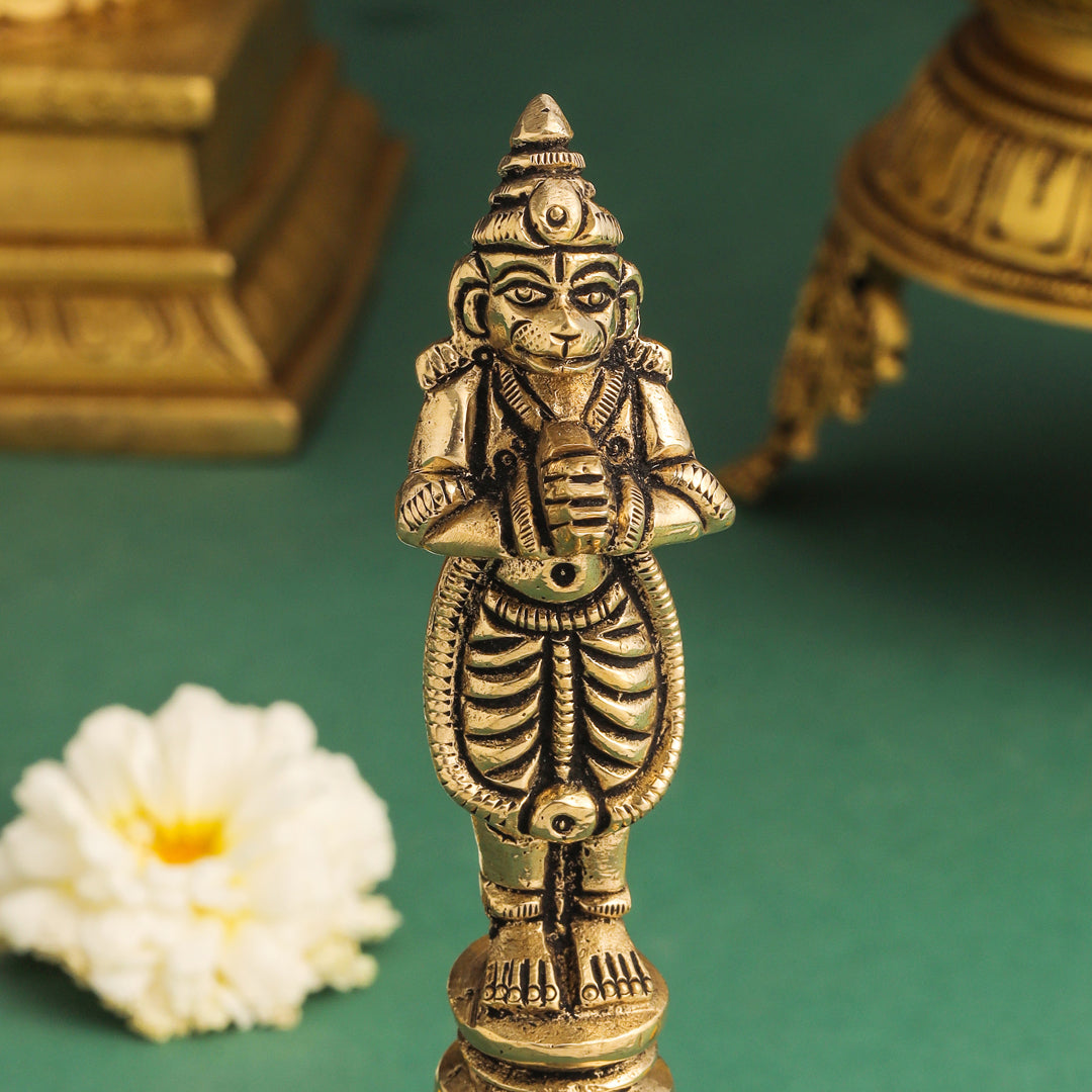 Brass Hanuman Handbell (7 Inch)