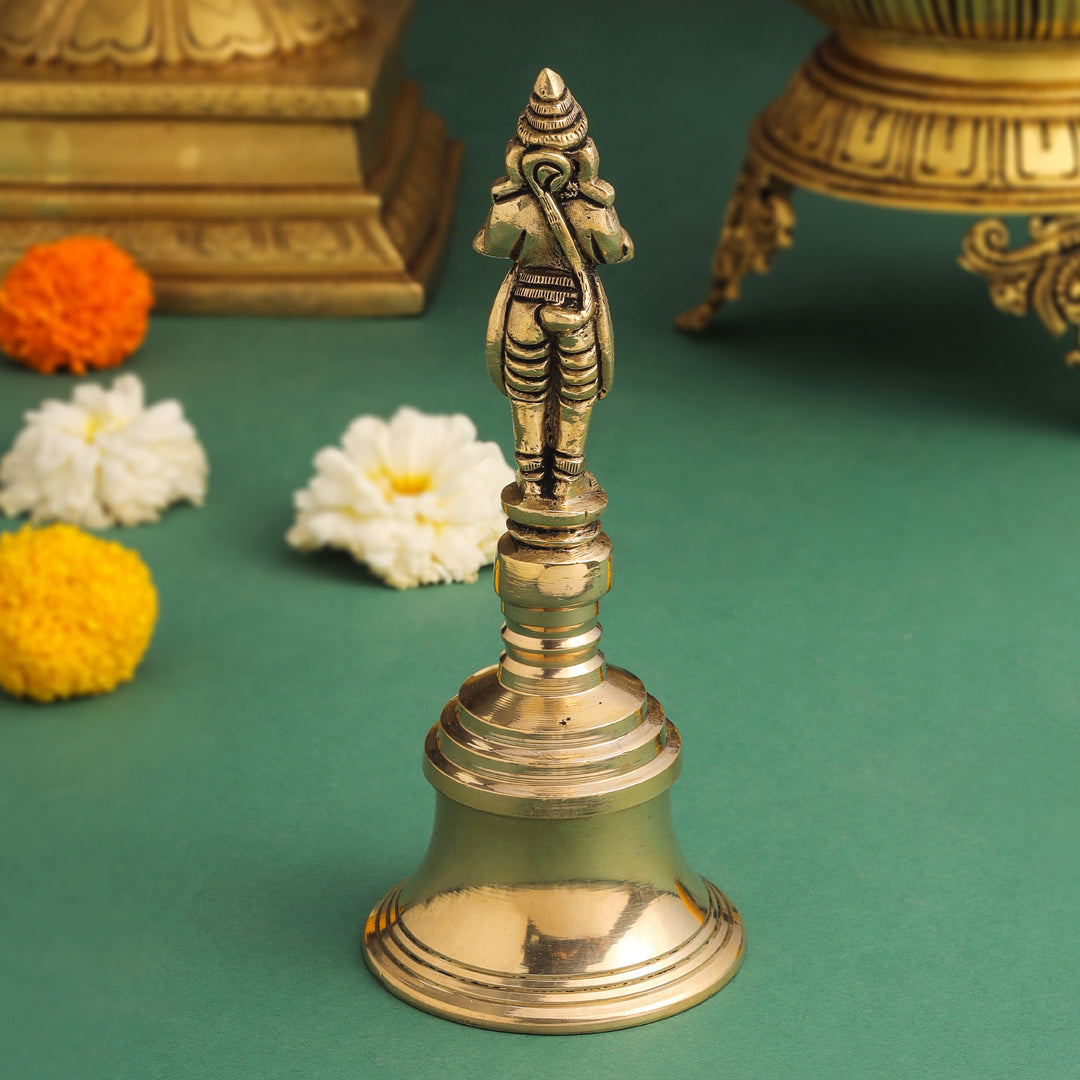 Brass Hanuman Handbell (7 Inch)