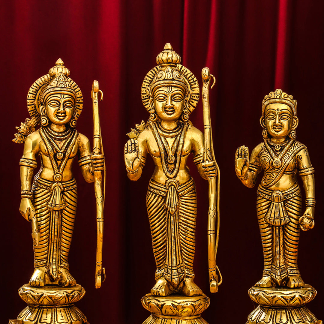 Brass Ram Darbar Idols Set