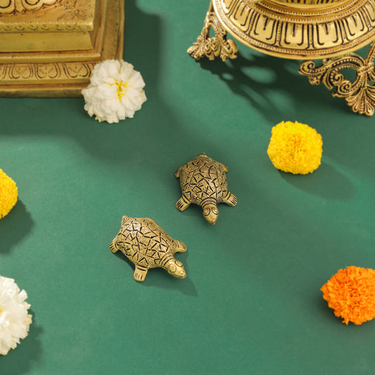 Brass Tortoise Vastu/Feng Shui Pair (0.8 Inch)