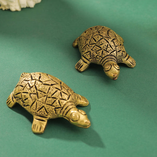 Brass Tortoise Vastu/Feng Shui Pair (0.8 Inch)
