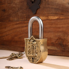 Brass Ram Darbar Door Lock (4.5 Inch)