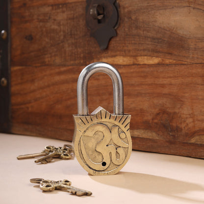 Brass Ram Darbar Door Lock (4.5 Inch)