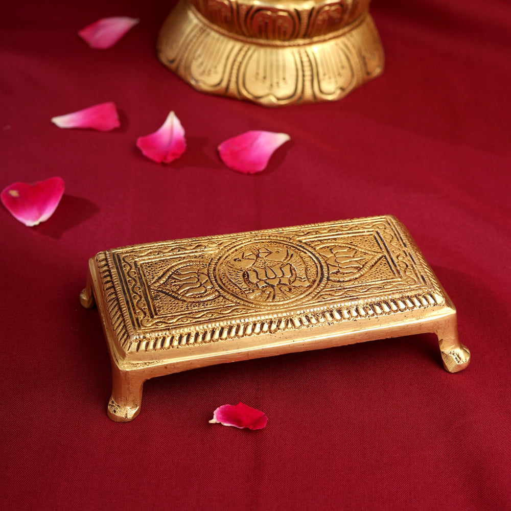 Brass Pooja Chowki (1.5 Inch)