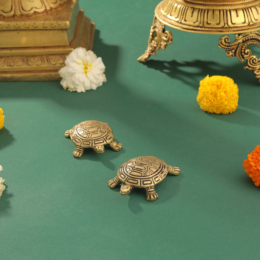 Brass Tortoise Vastu/Feng Shui Pair (0.5 Inch)