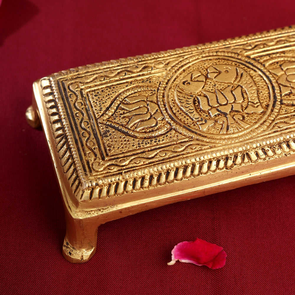 Brass Pooja Chowki (4.5 Inch)