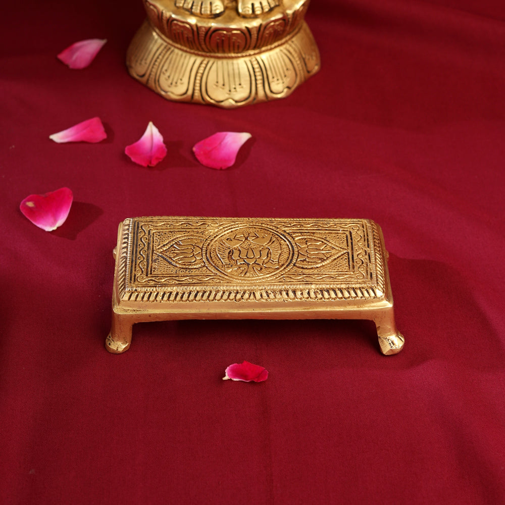 Brass Pooja Chowki (1.5 Inch)