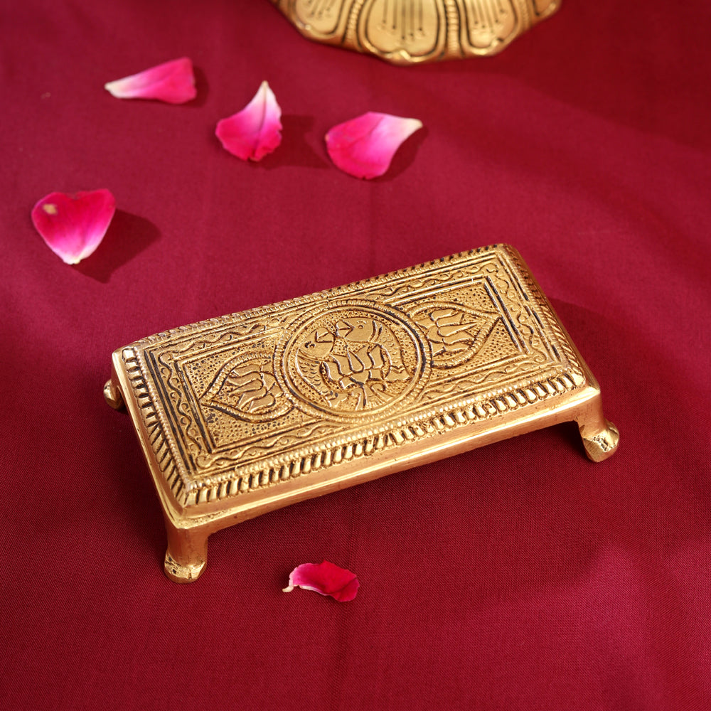 Brass Pooja Chowki (1.5 Inch)