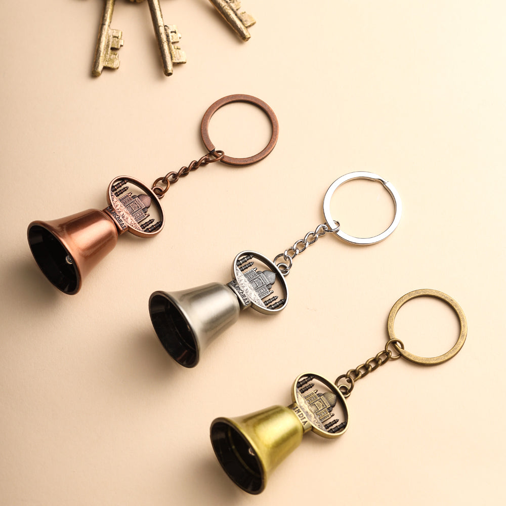 Taj mahal Bell Keychain Set Of Three (4.5 Inch)