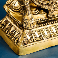 Brass Goddess Saraswati Idol (30 Inch)