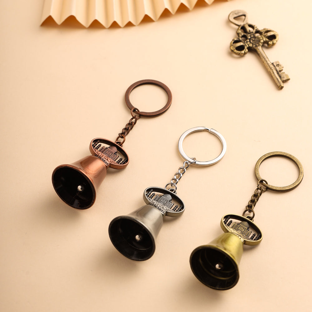 Taj mahal Bell Keychain Set Of Three (4.5 Inch)