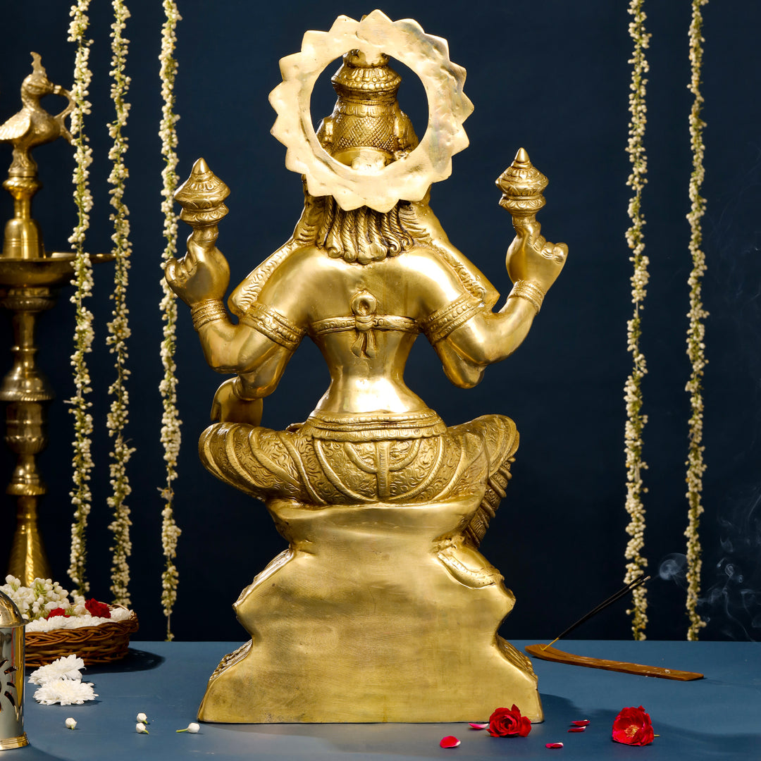 Brass Goddess Lakshmi Idol (30 Inch)