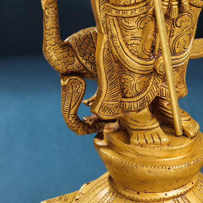 Brass Lord Murugan With Devasena And Valli Statues (23.5 Inch)