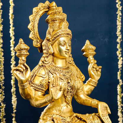 Brass Goddess Lakshmi Idol (30 Inch)