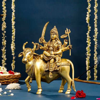 Brass Goddess Durga Statue (13 Inch)