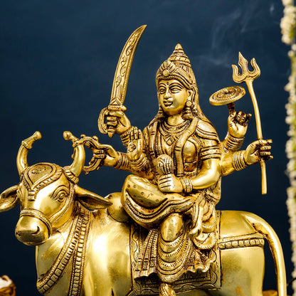 Brass Goddess Durga Statue (13 Inch)