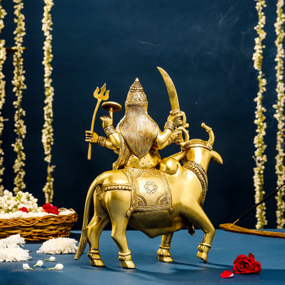 Brass Goddess Durga Statue (13 Inch)
