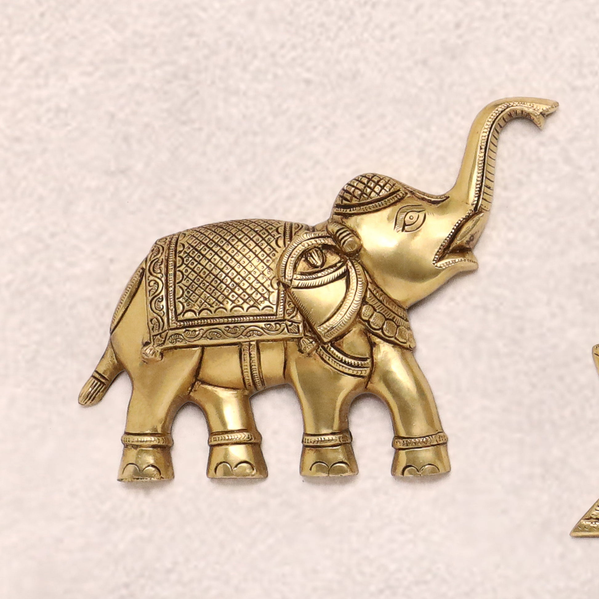 New Gaja Lakshmi With Elephants Wall Hanging Set (10 Inch)