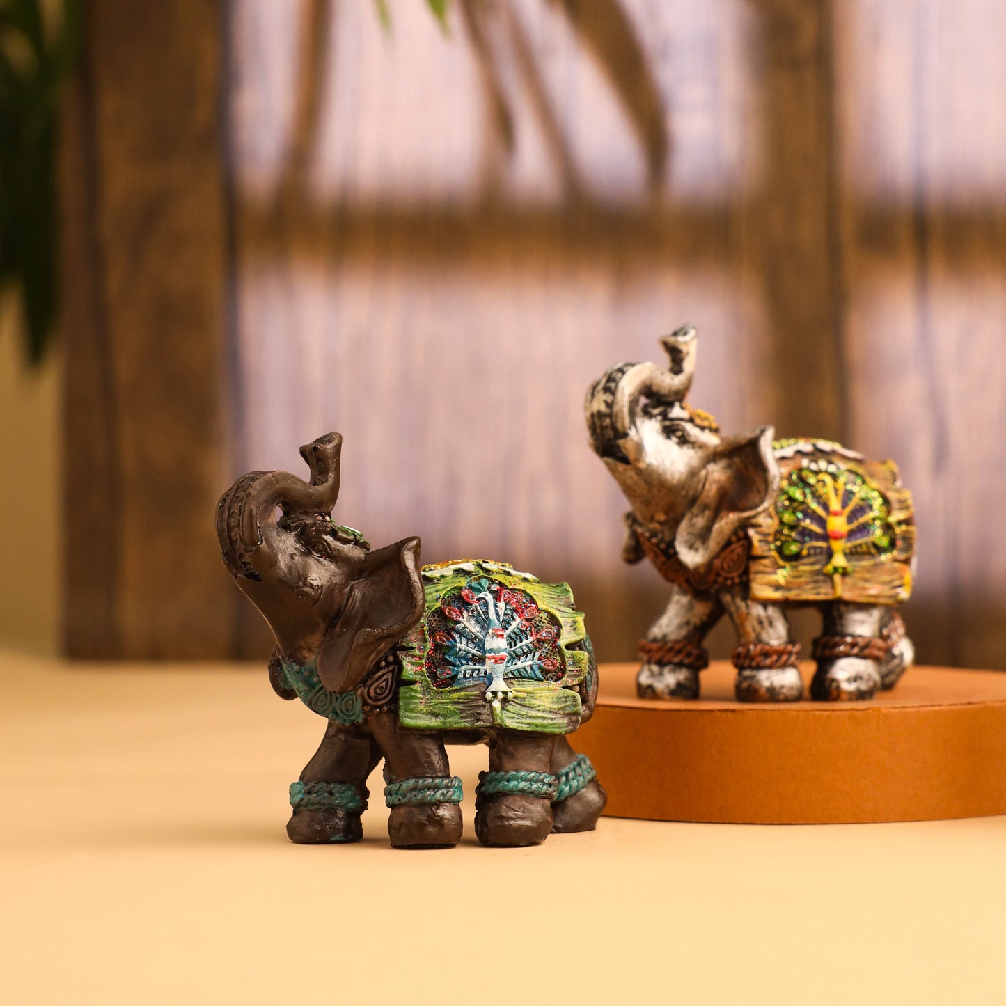 Polyresin Elephant Statue (Set Of 3)