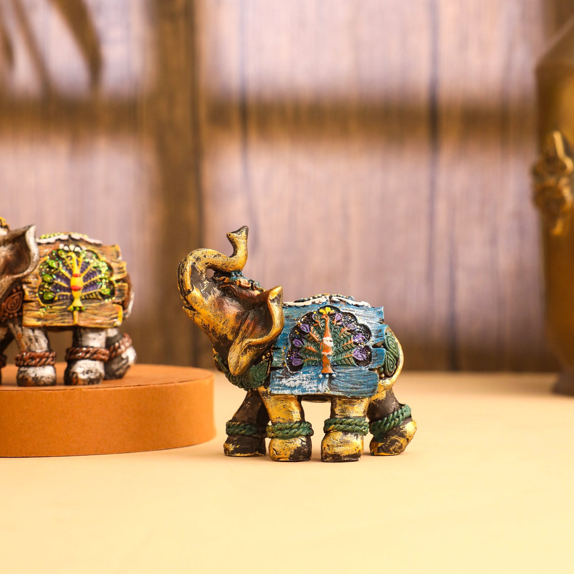 Polyresin Elephant Statue (Set Of 3)