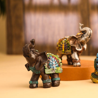 Polyresin Elephant Statue (Set Of 3)