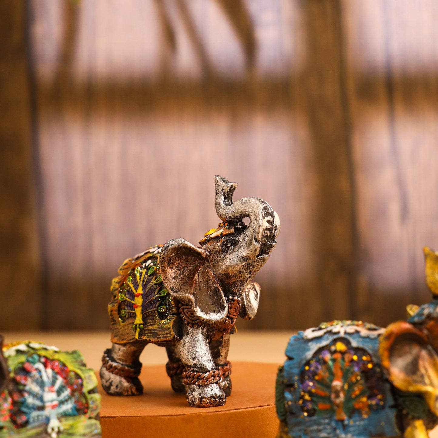 Polyresin Elephant Statue (Set Of 3)