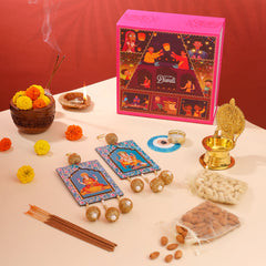 Brass Ashtalakshmi Diya Festive Gift Hamper
