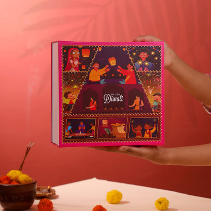 Brass Ashtalakshmi Diya Festive Gift Hamper