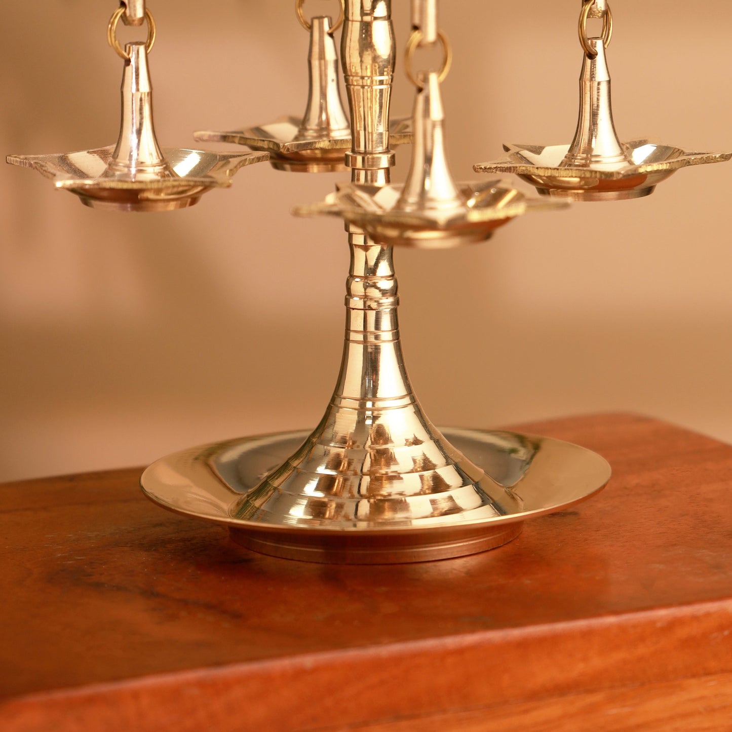 Brass Decorative Multi Wick Lamp (10.5 Inch)