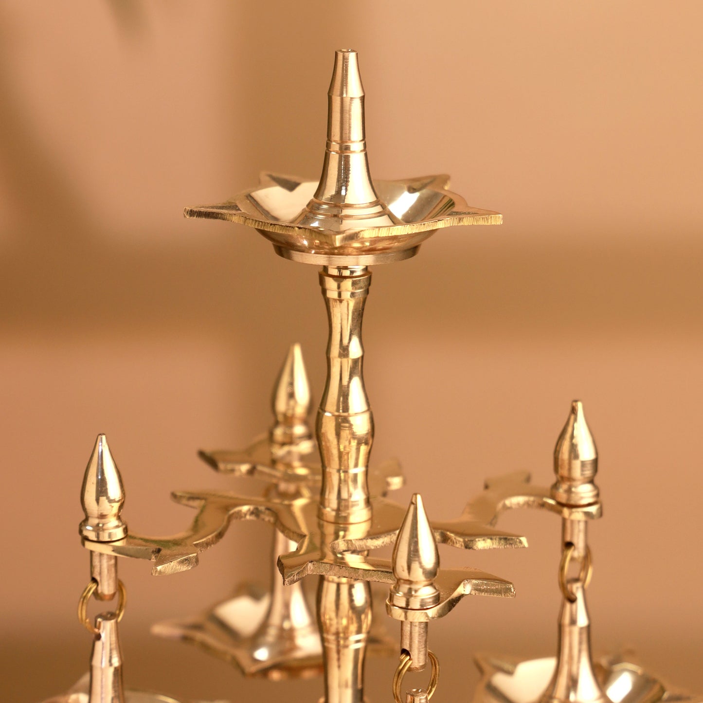 Brass Decorative Multi Wick Lamp (10.5 Inch)