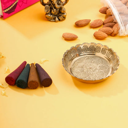 Brass Ganesha & Plate Festive Gift Hamper