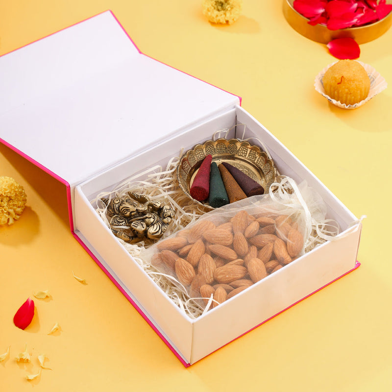 Brass Ganesha & Plate Festive Gift Hamper