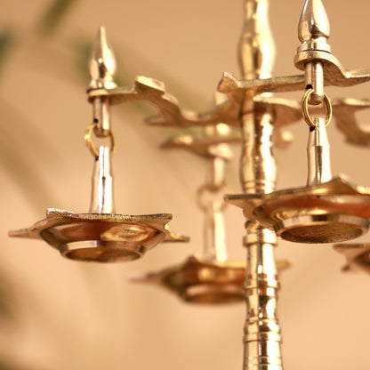 Brass Decorative Multi Wick Lamp (10.5 Inch)