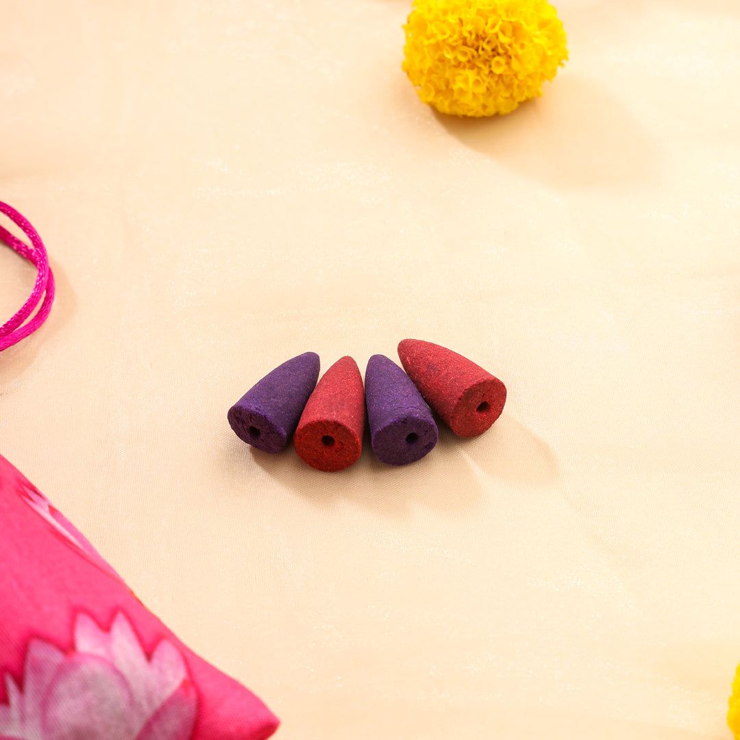 Brass Lotus Diya Festive Potli/Hamper