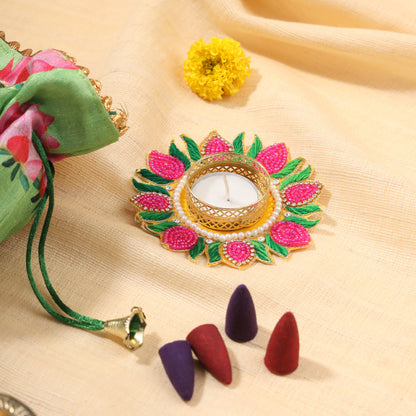 Brass Diya Festive Potli/Hamper