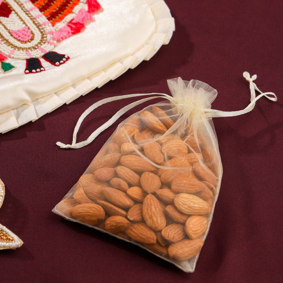 Brass Tortoise Diya Shrinathji Festive Potli/Hamper