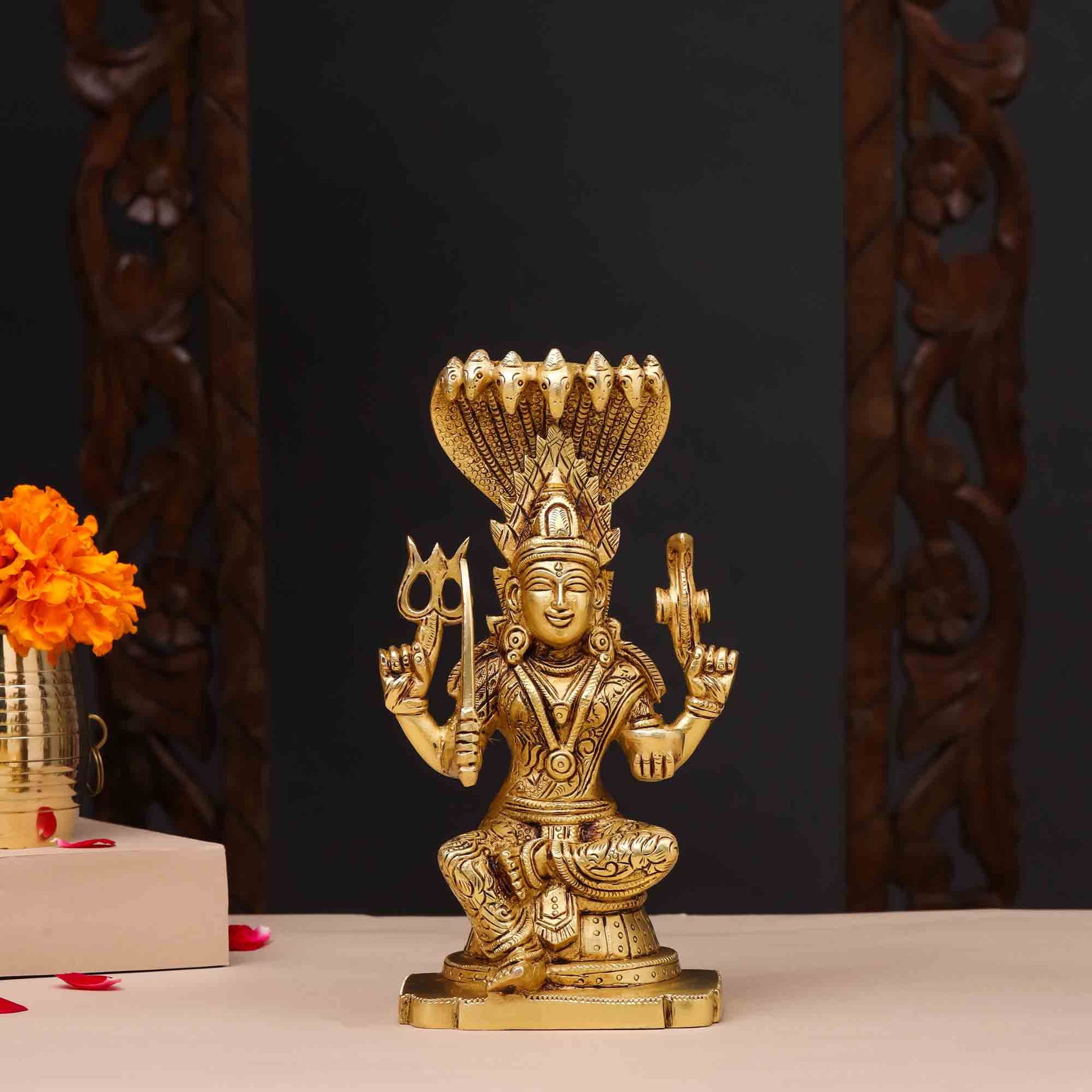Brass Karumari Amman Idol (8.5 Inch)