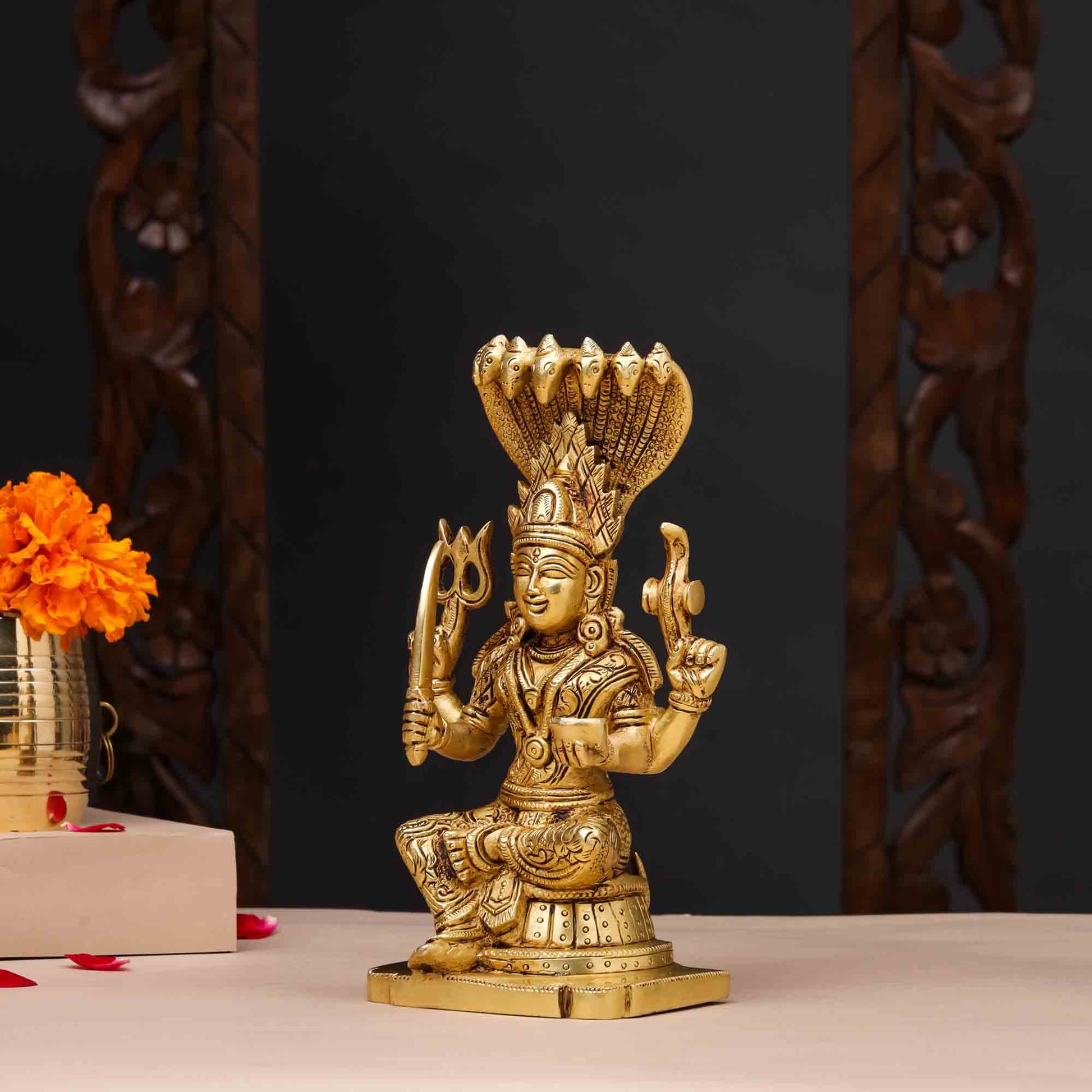 Brass Karumari Amman Idol (8.5 Inch)