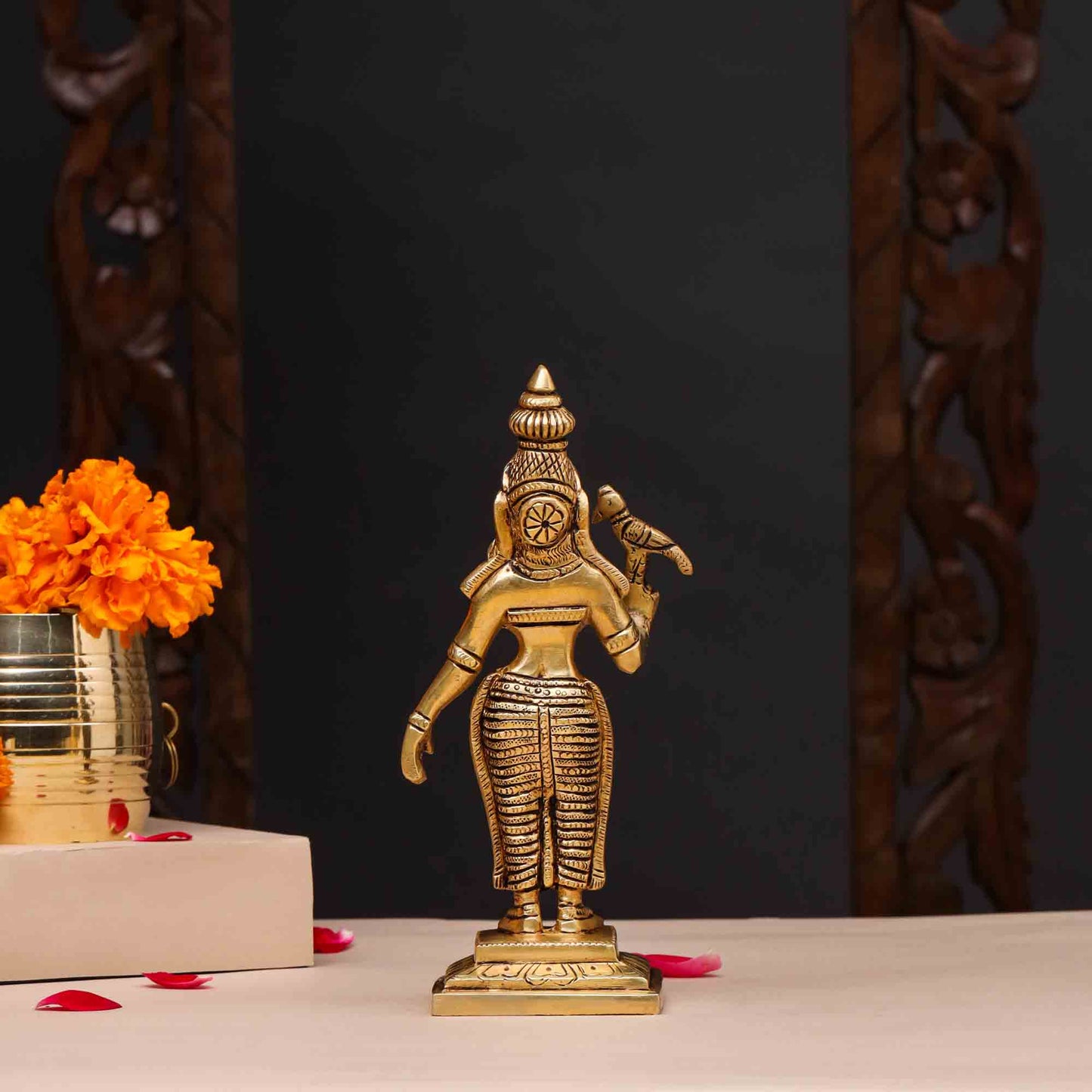 Brass Madurai Meenakshi Devi Idol (7.5 Inch)