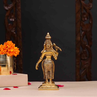 Brass Madurai Meenakshi Devi Idol (7.5 Inch)