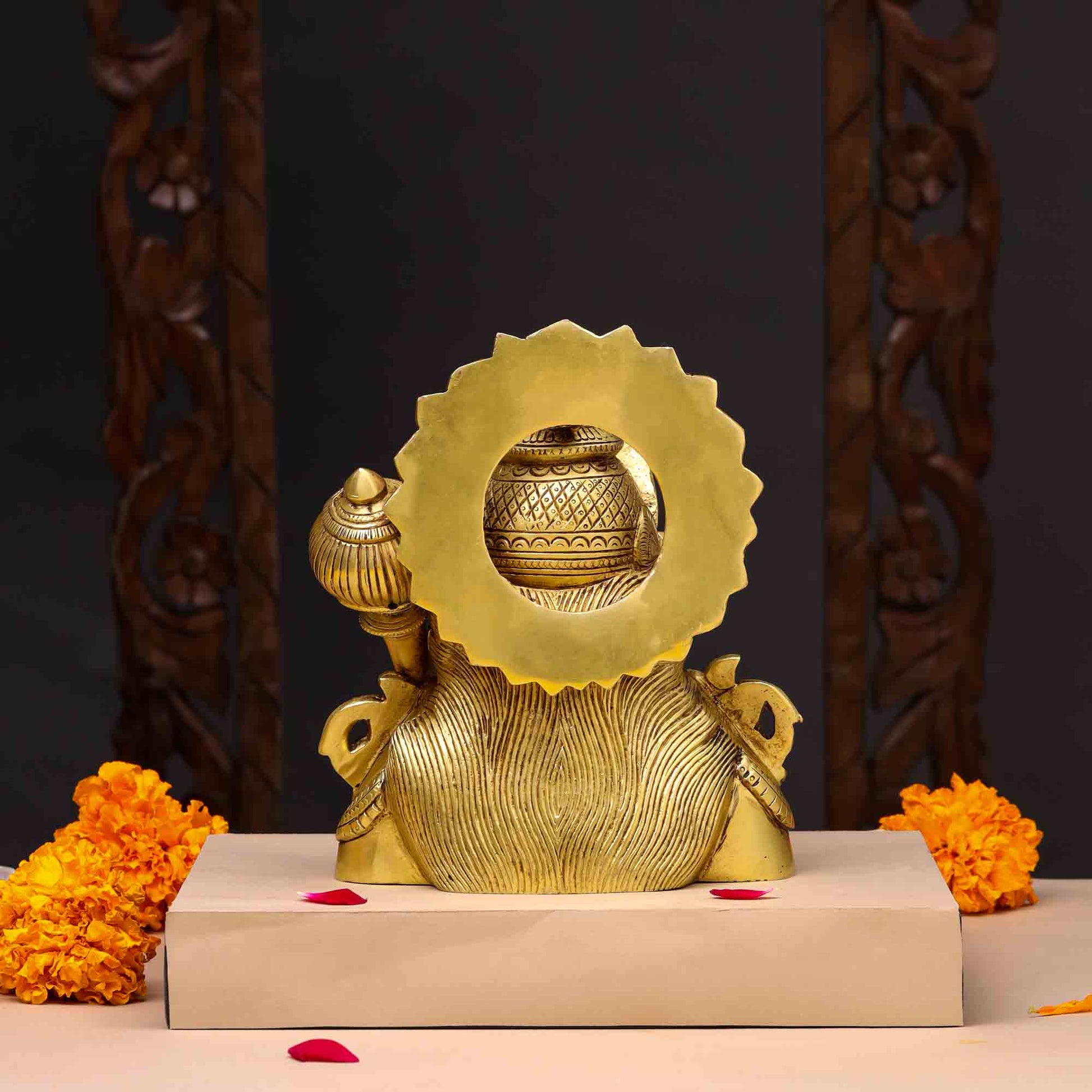 Brass Lord Hanuman Bust Idol (8 Inch)