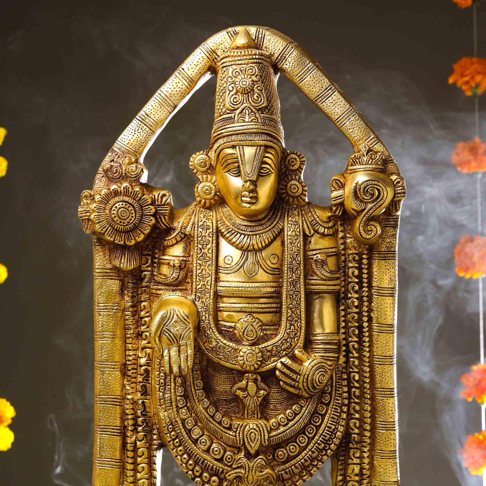 Brass Tirupati Balaji/Venkateshwar Idol (21 Inch)