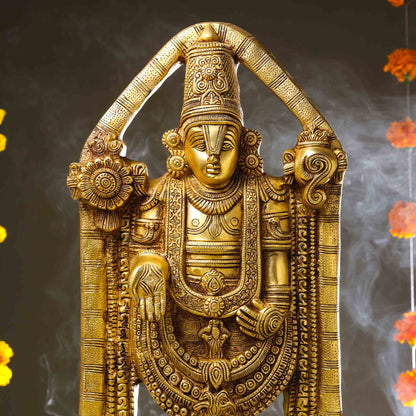 Brass Tirupati Balaji/Venkateshwar Idol (21 Inch)